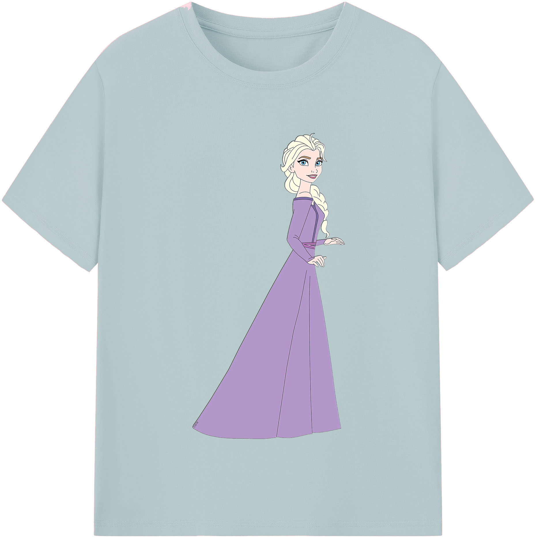 （画像用） アナと雪の女王 アンナ エルサ Frozen Anna Elsa 綿100％半袖Tシャツ（フロントプリント）